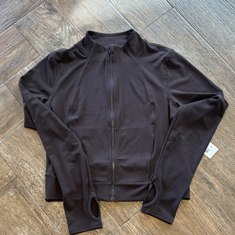 NWT Yogalicious Brown Women's Zip-Front Jacket